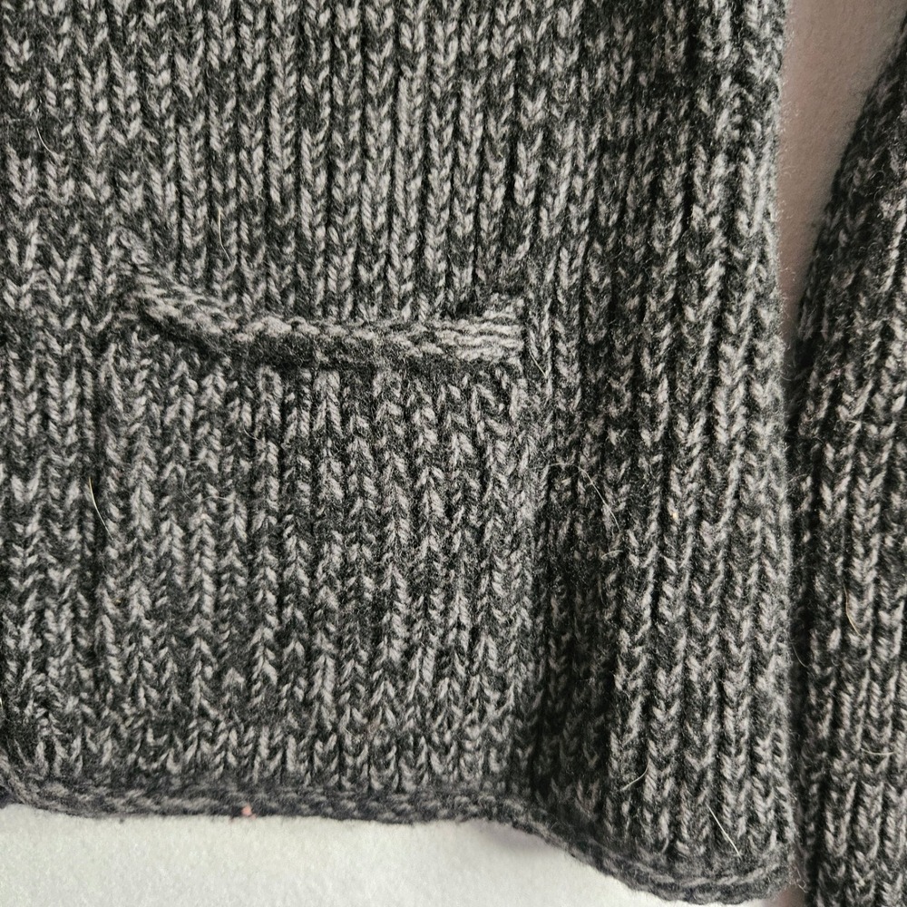 Patagonia Womens XL Gray 100% Wool Chunky Knit Snap Front Cardigan Sweater 51100 - Picture 5 of 12